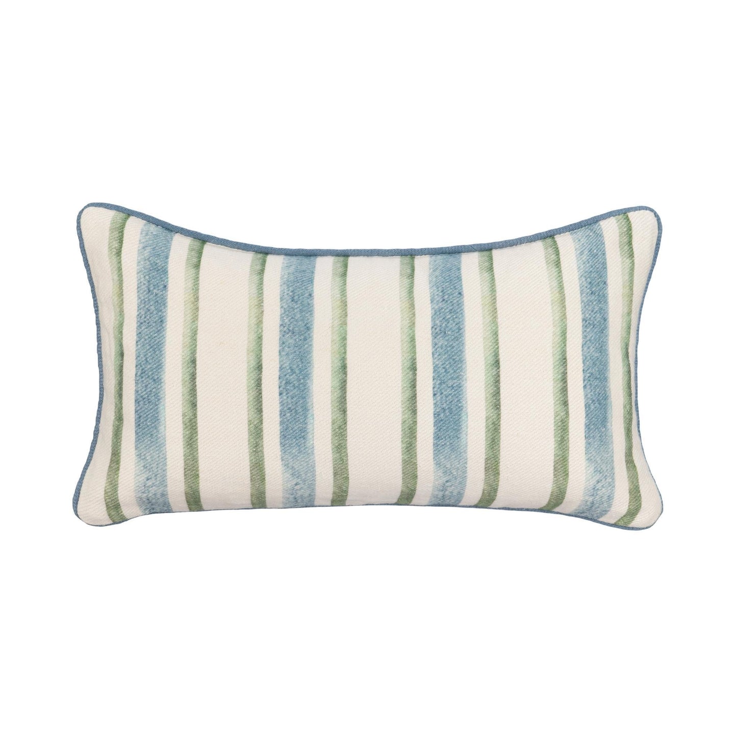TQ Harbor Blue/Green Stripe Multiple Sizes Throw Pillow (Set of 2) - Ornate Home