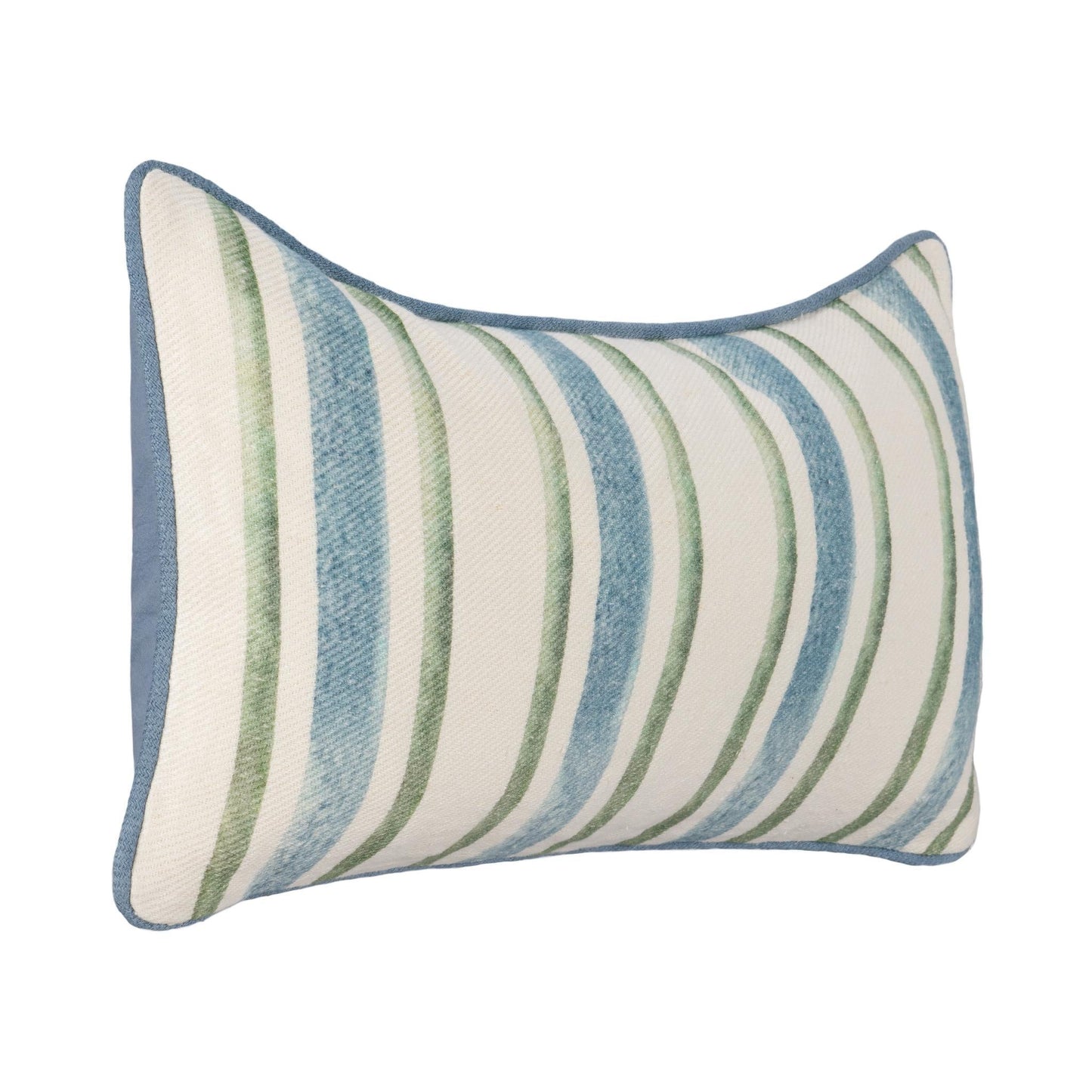 TQ Harbor Blue/Green Stripe Multiple Sizes Throw Pillow (Set of 2) - Ornate Home