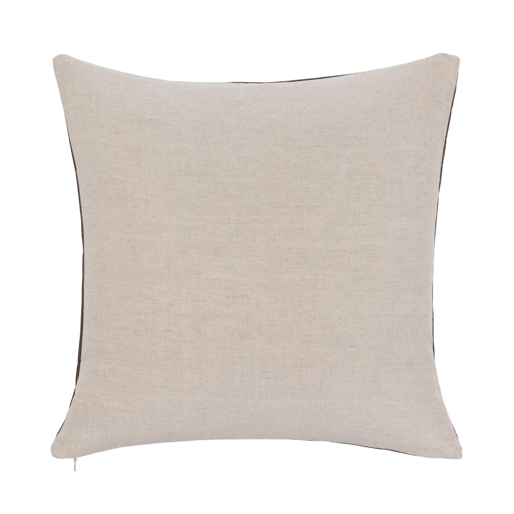 TQ Leather Seston Brown 20x20 Throw Pillow (Set of 2) - Ornate Home