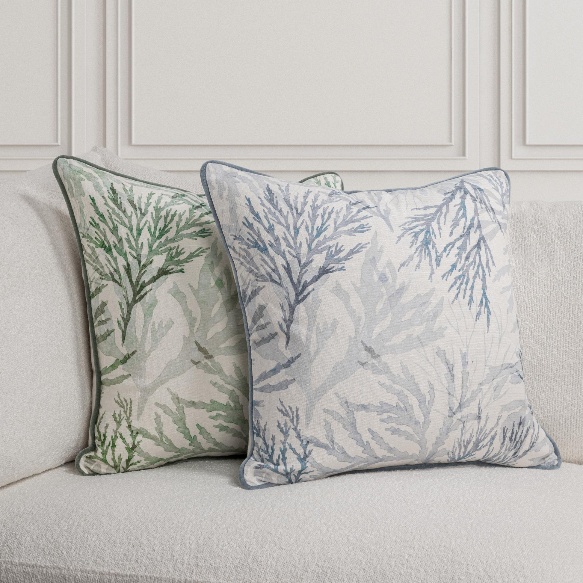 TQ Lessonia Green 22x22 Throw Pillow (Set of 2) - Ornate Home