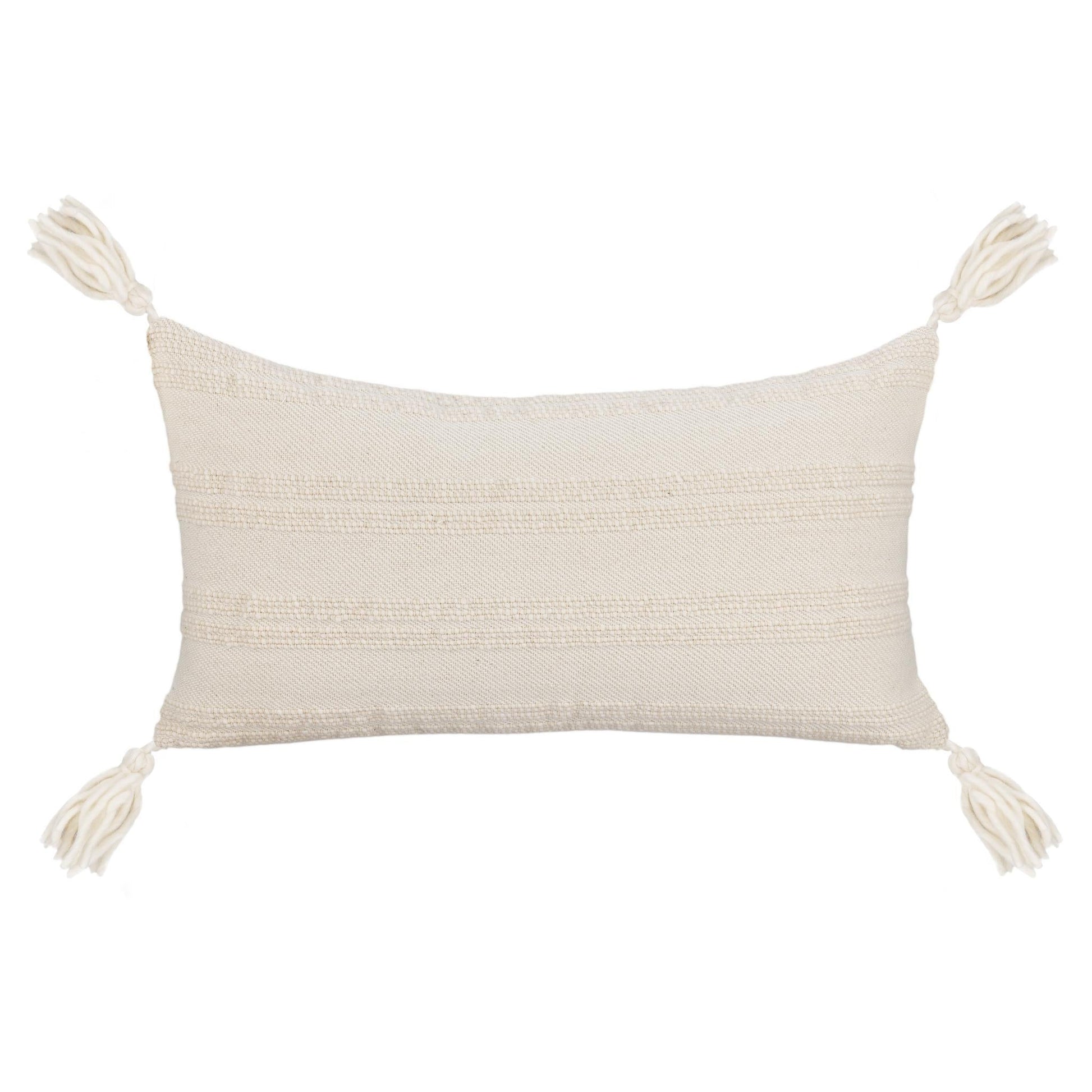 TQ York Natural/Ivory Multiple Sizes Throw Pillow (Set of 2) - Ornate Home