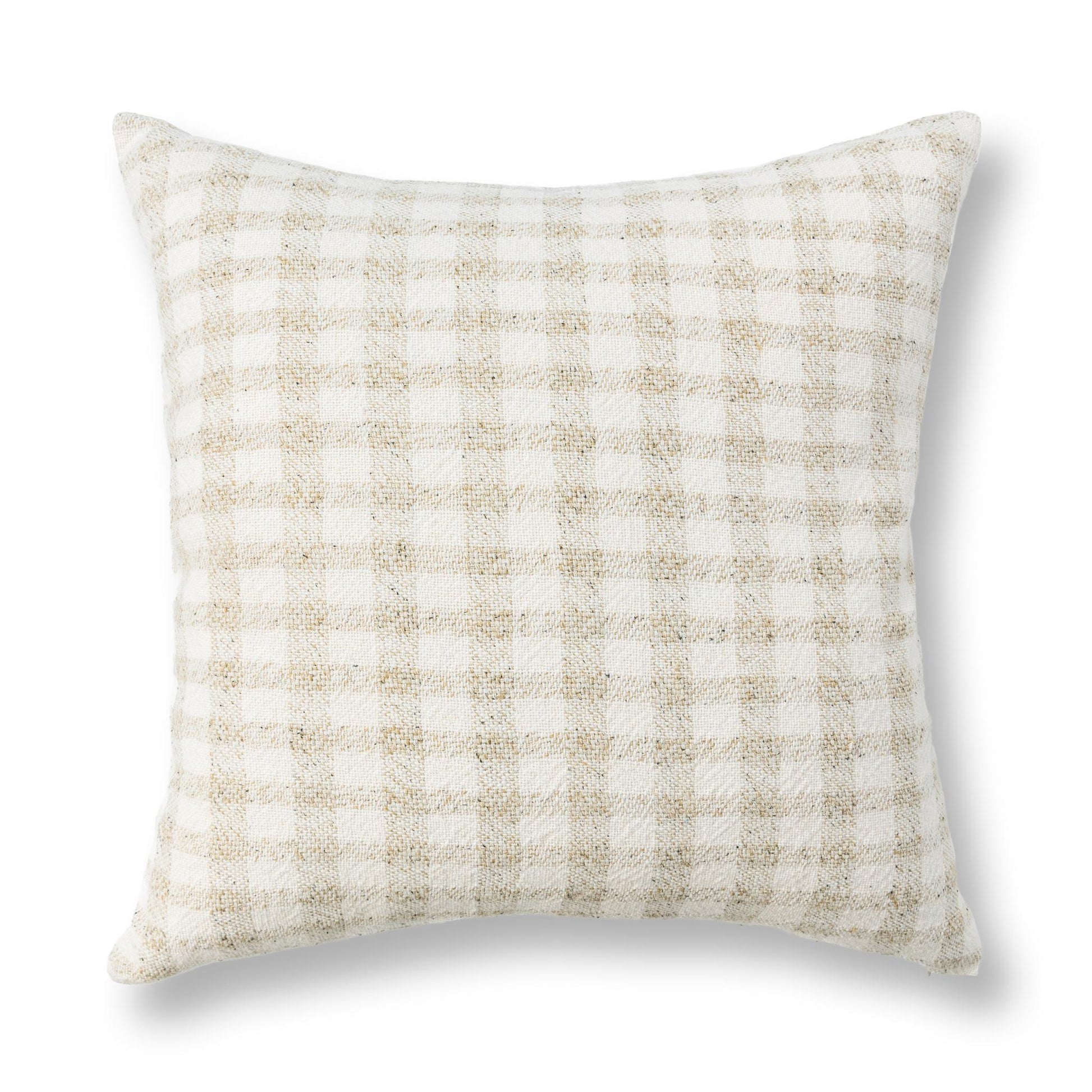 TW Sari Beige Natural/Ivory 26x26 Throw Pillow (Set of 2) - Ornate Home