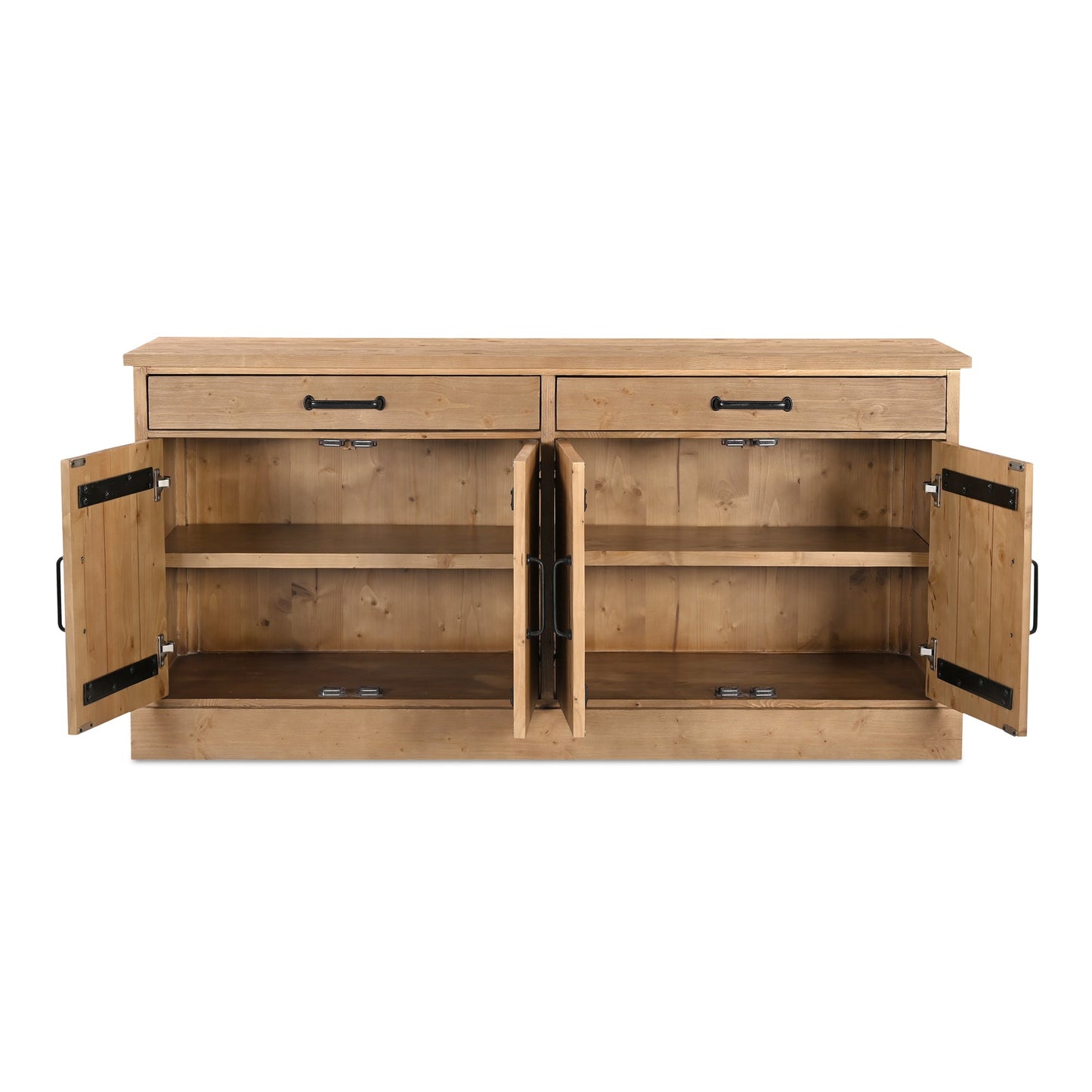 Tade Honey Pine 2 Drawer Sideboard - Ornate Home