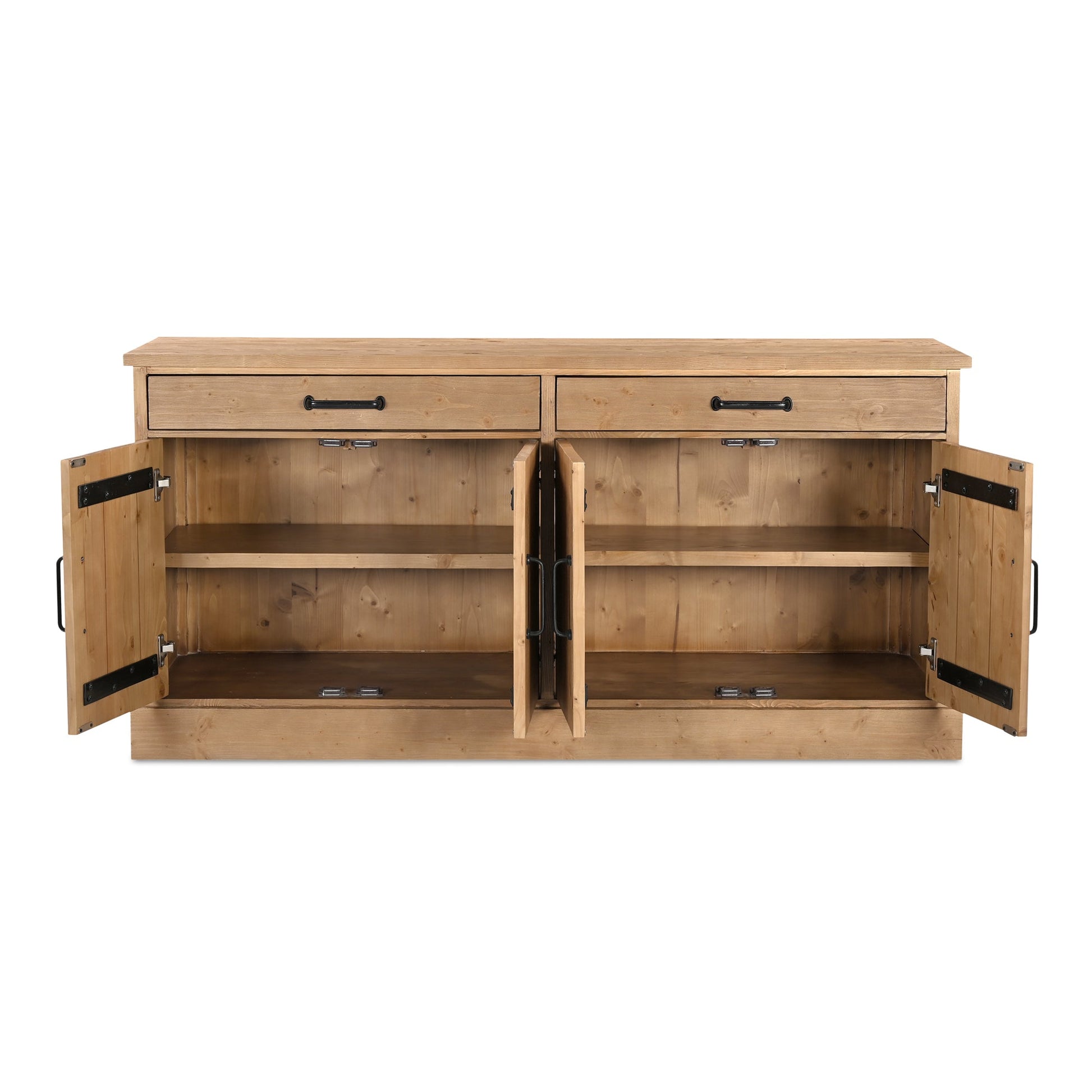 Tade Honey Pine 2 Drawer Sideboard - Ornate Home