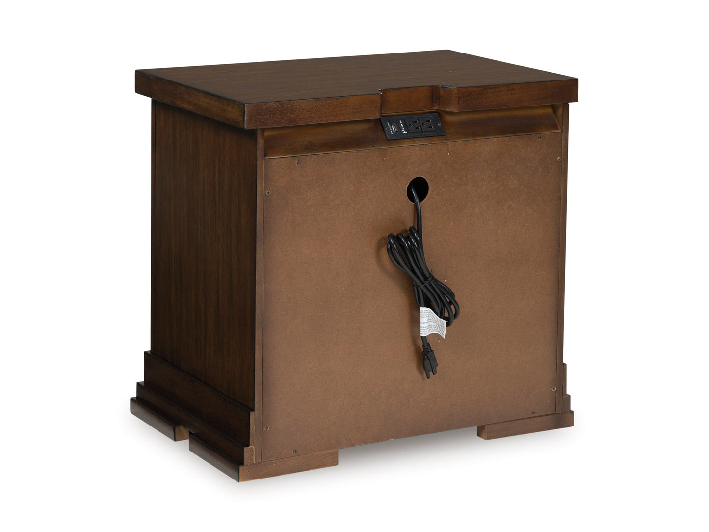 Taffenbrook Brown Three Drawer Nightstand- Viva Furn