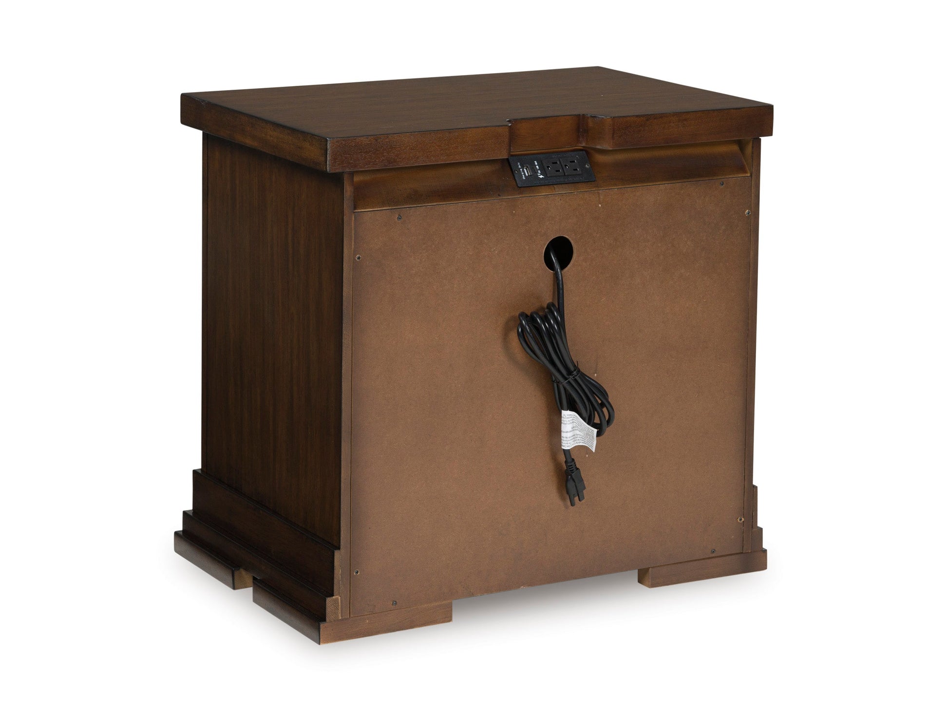 Taffenbrook Brown Three Drawer Nightstand- Viva Furn