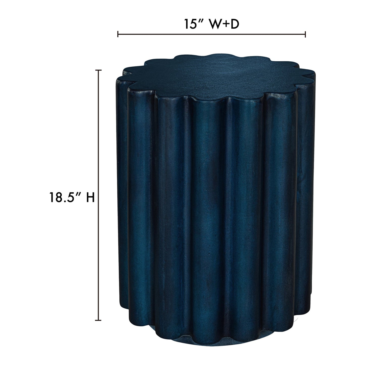 Taffy Navy Blue Accent Table - Ornate Home