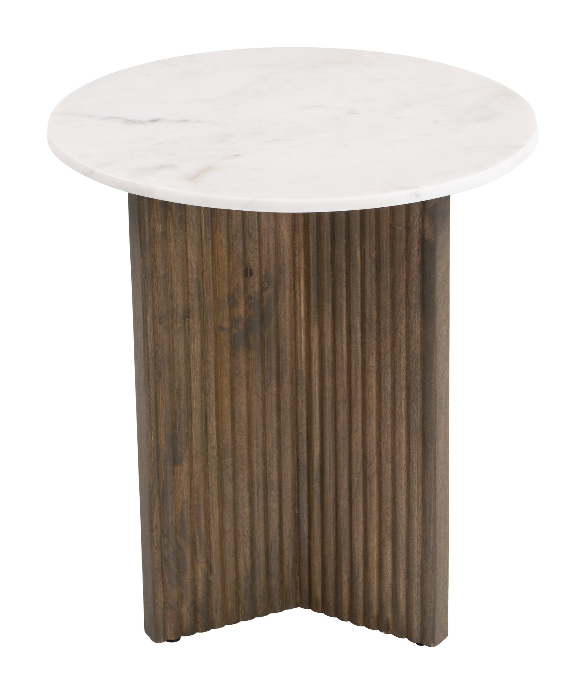Tailo White & Brass Side Table - Ornate Home