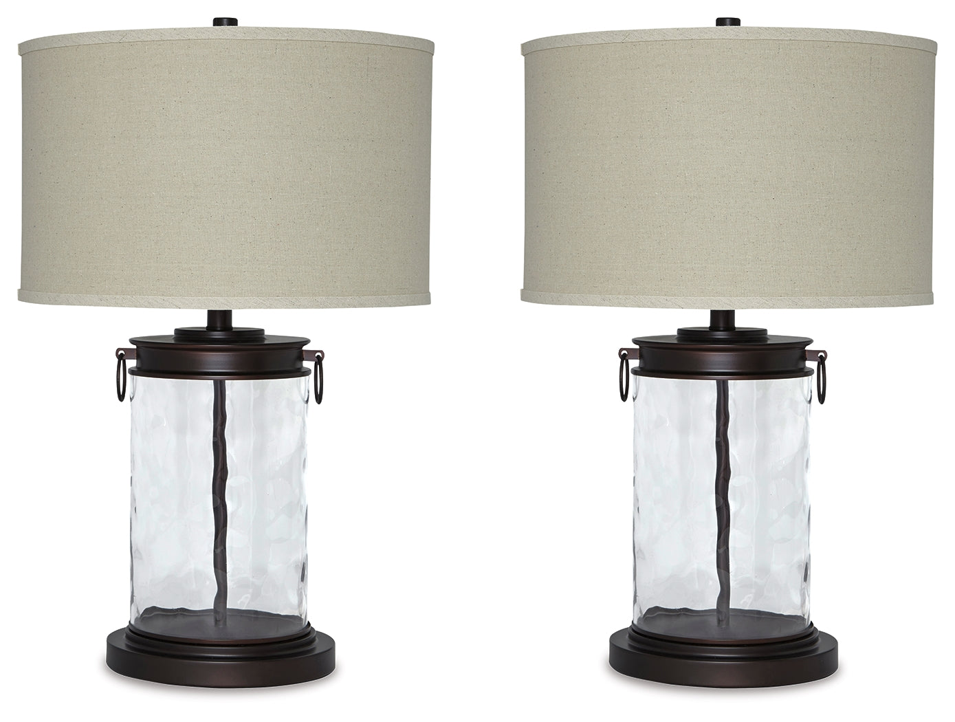 Tailynn Clear/Bronze Table Lamp (Set of 2)- Viva Furn