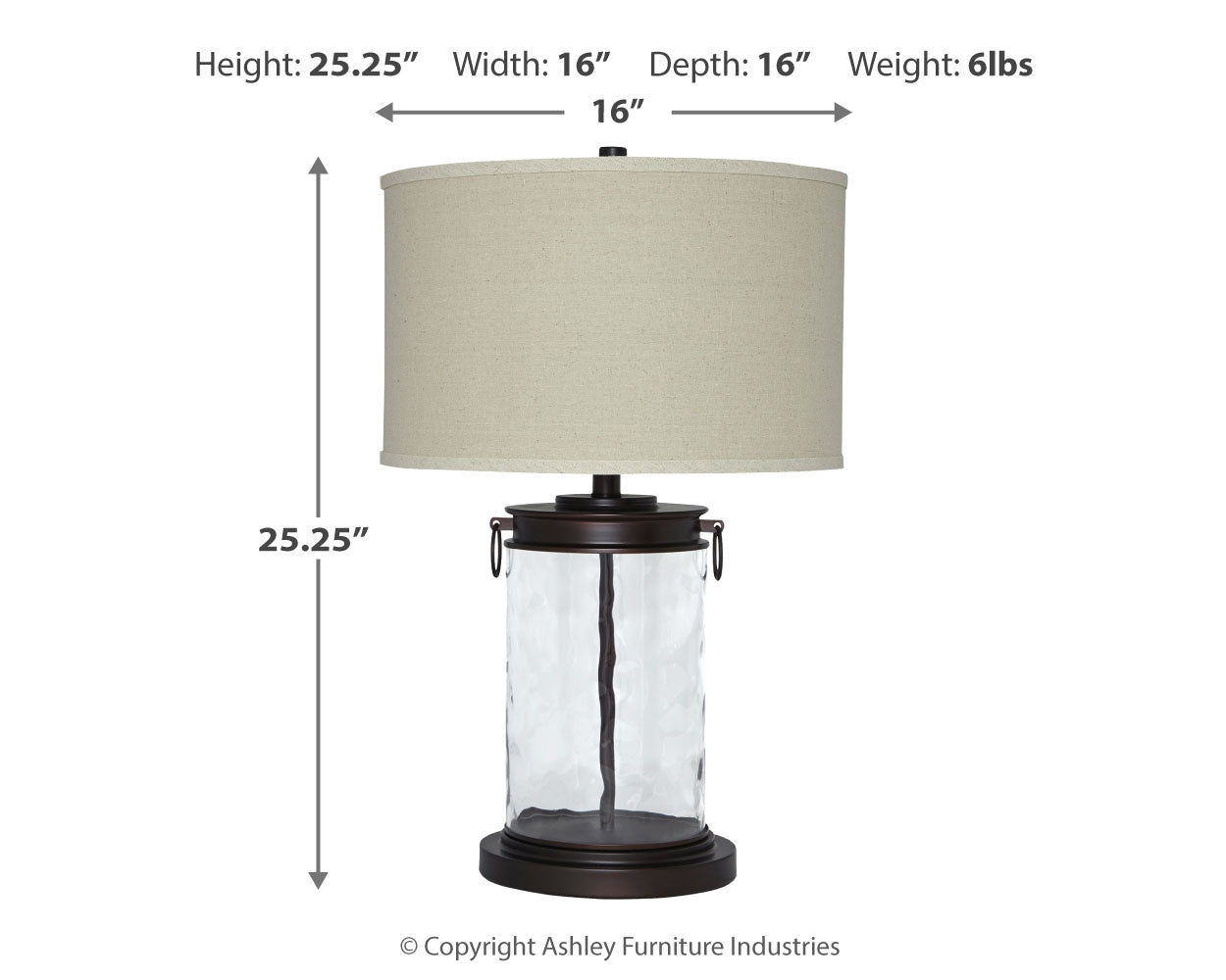 Tailynn Clear/Bronze Table Lamp (Set of 2)- Viva Furn