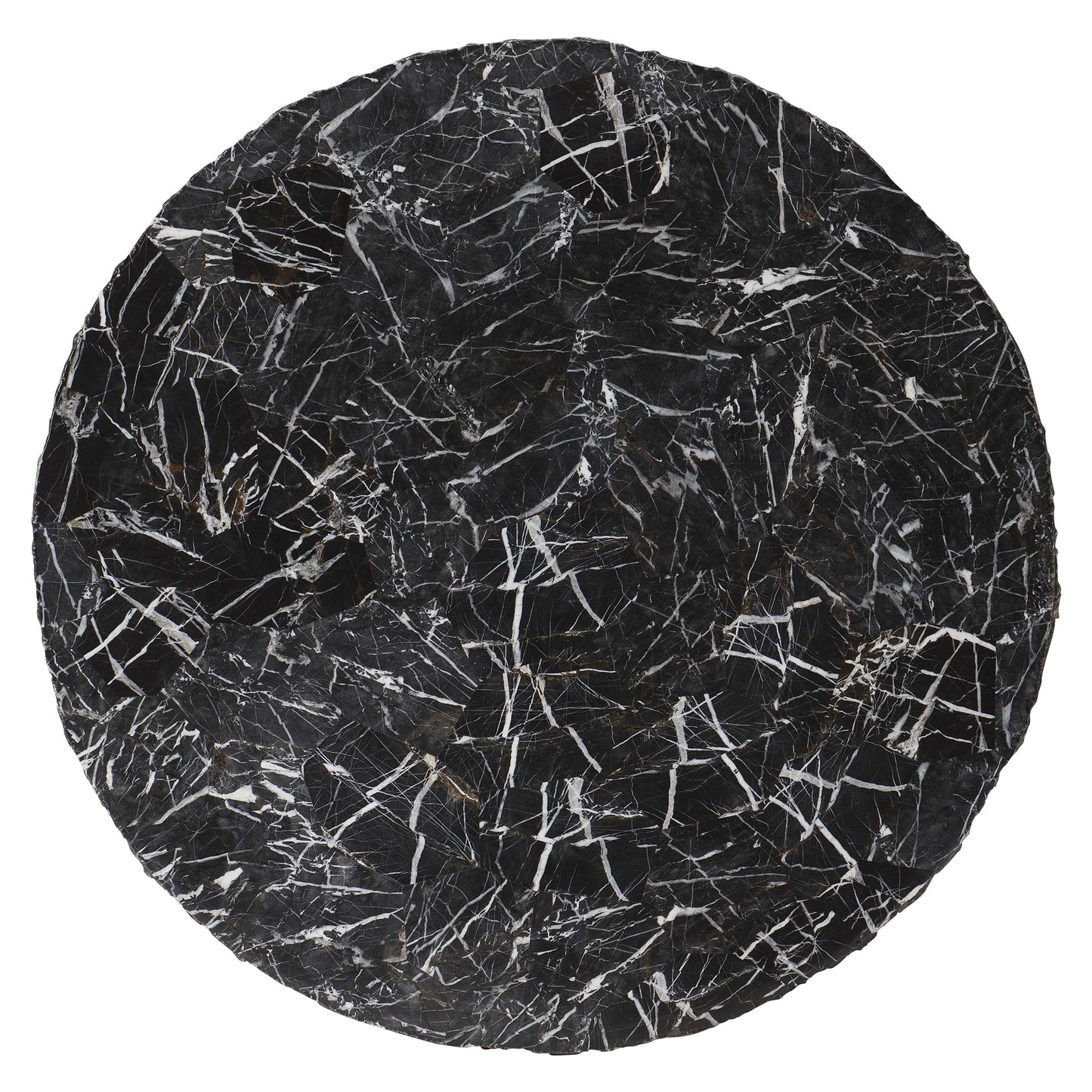 Tambora Black Striped Stone Outdoor Cocktail Table - Ornate Home