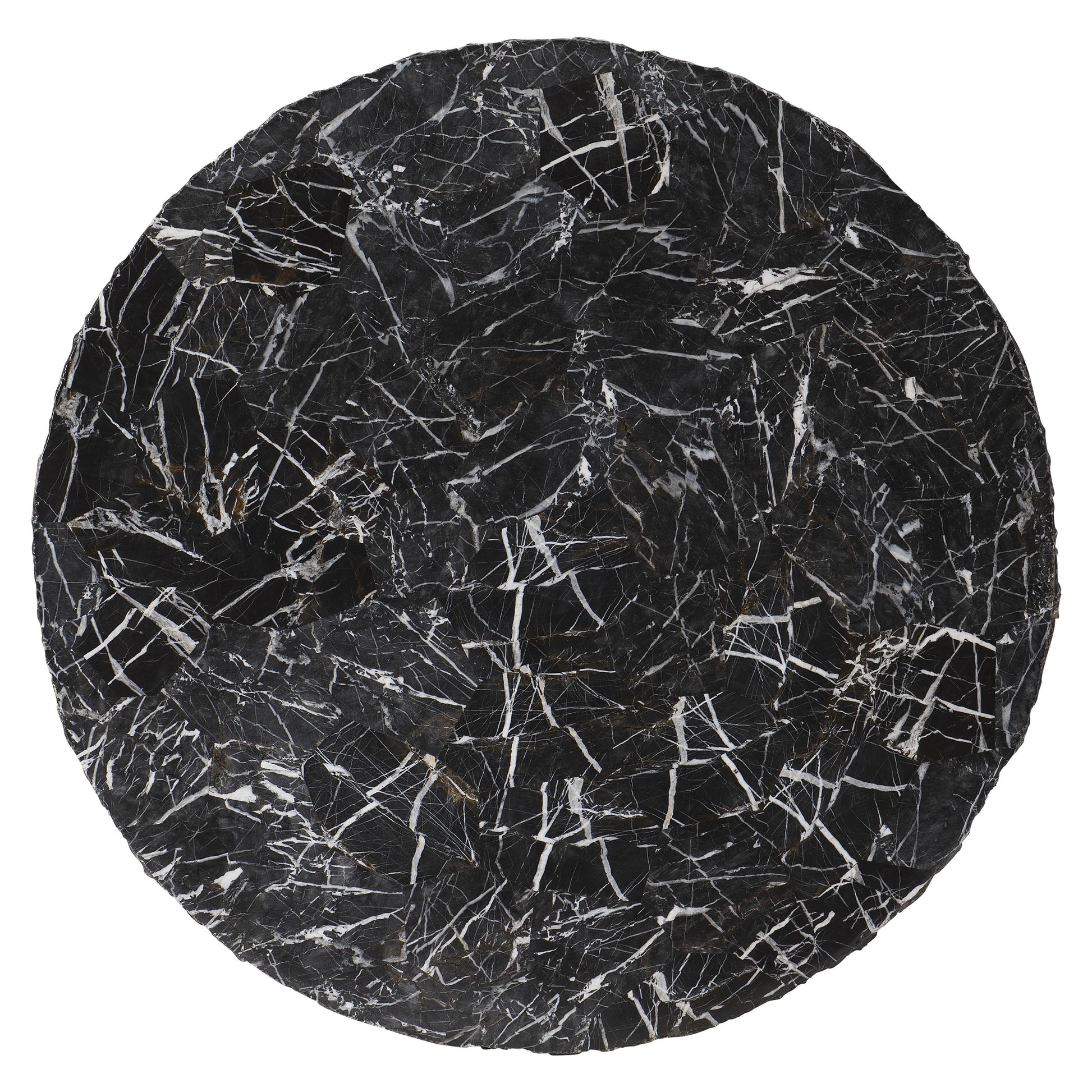 Tambora Black Striped Stone Outdoor Cocktail Table - Ornate Home