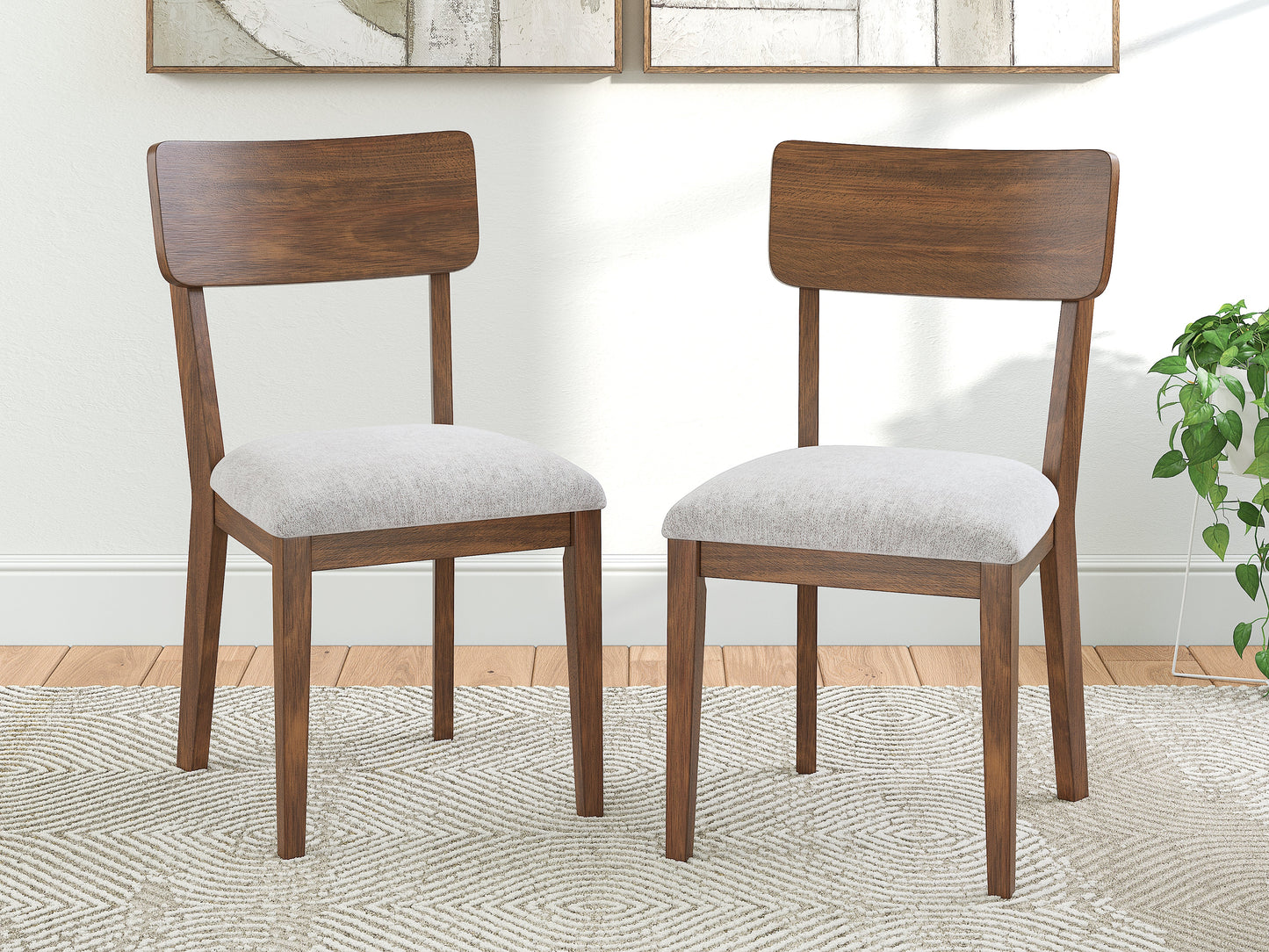Tameride Brown Dining Table and 2 Chairs- Viva Furn