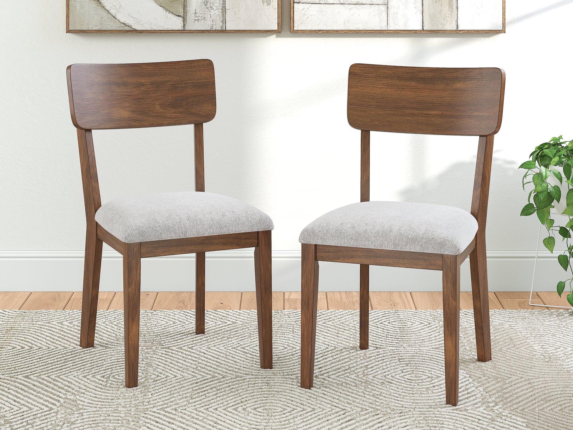 Tameride Brown Dining Table and 2 Chairs- Viva Furn