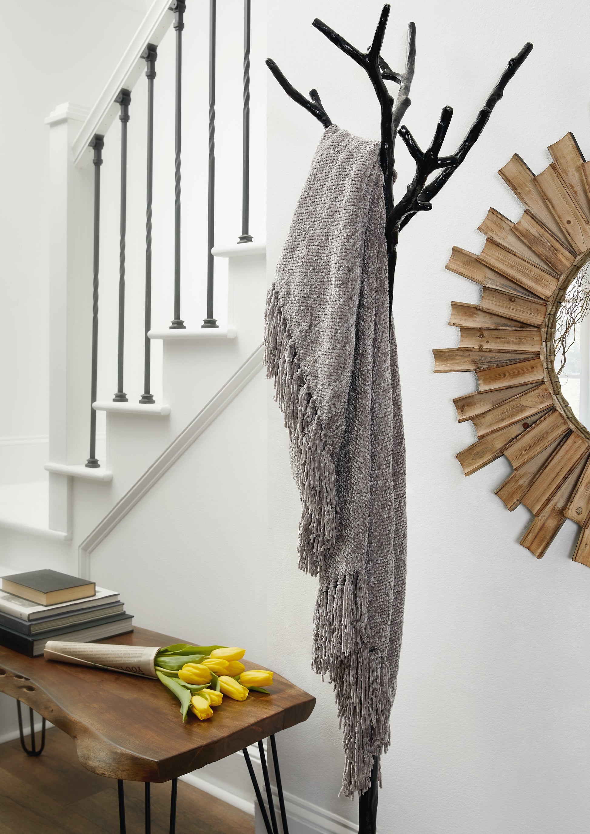 Tamish Gray Throw- Viva Furn