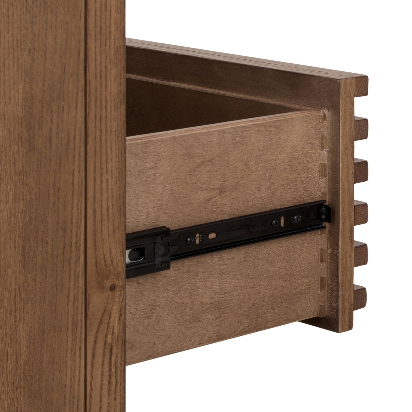Tanner Five Drawer Ash Wood Chest in Roux - Ornate Home
