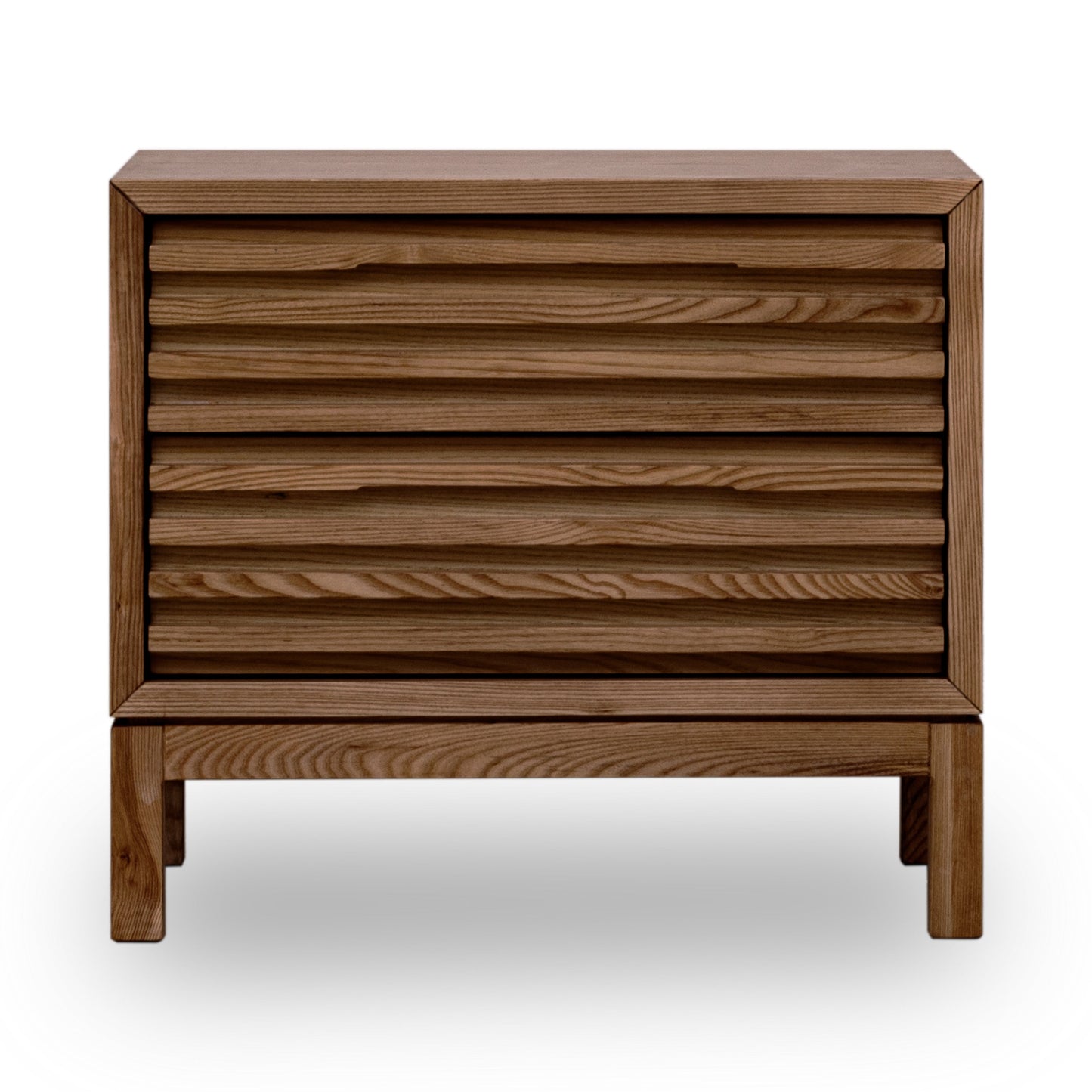Tanner Two Drawer Ash Wood Nightstand in Roux - Ornate Home