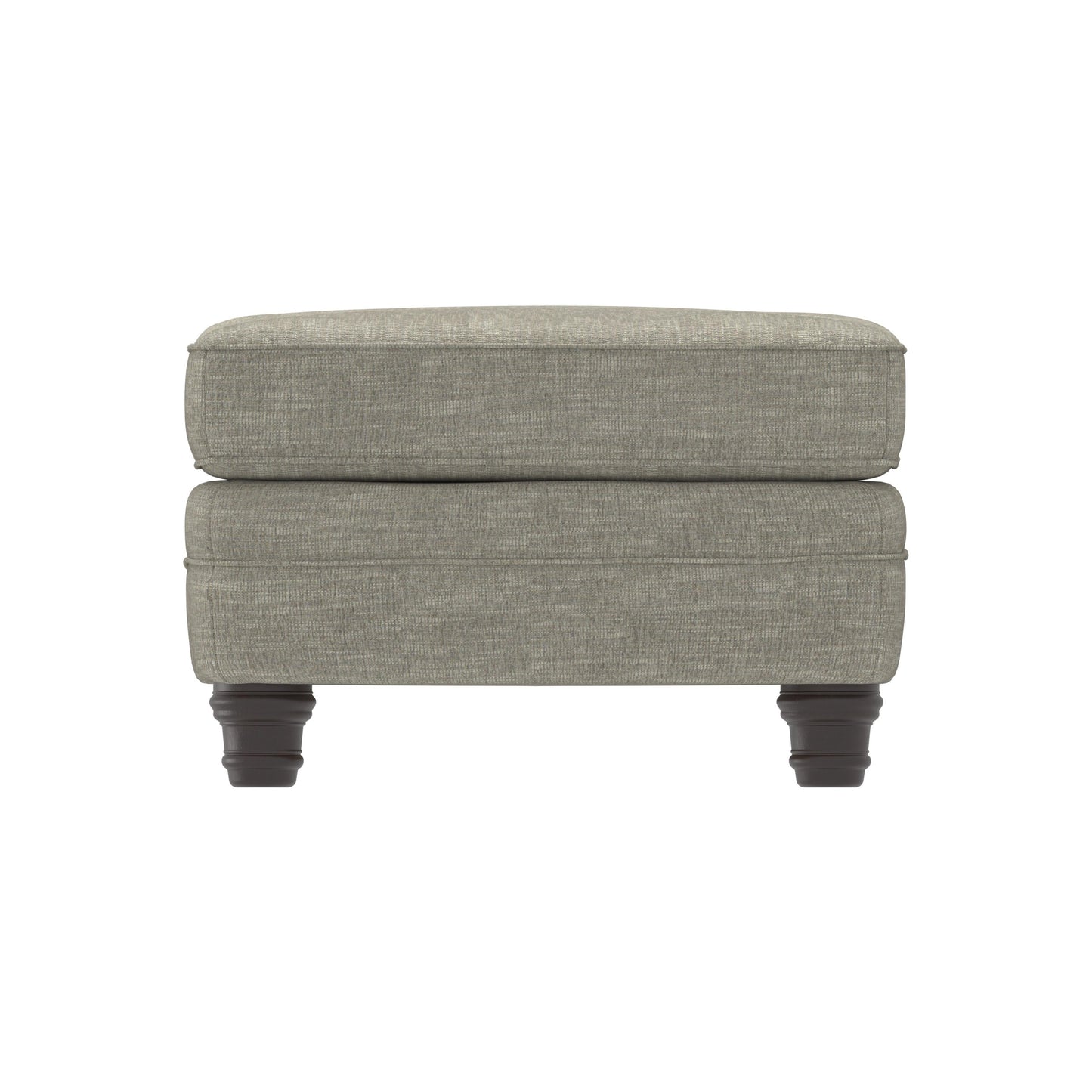 Tarleton Grey Fabric Ottoman - Ornate Home