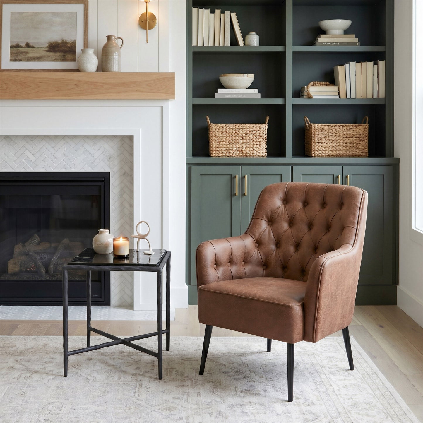 Tasmania Vintage Brown Accent Chair - Ornate Home