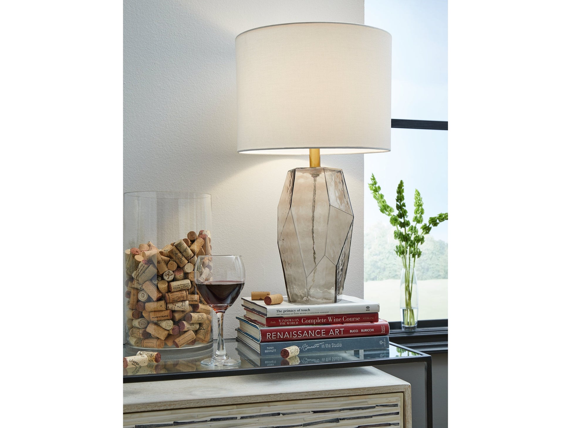 Taylow Gray Table Lamp (Set of 2)- Viva Furn