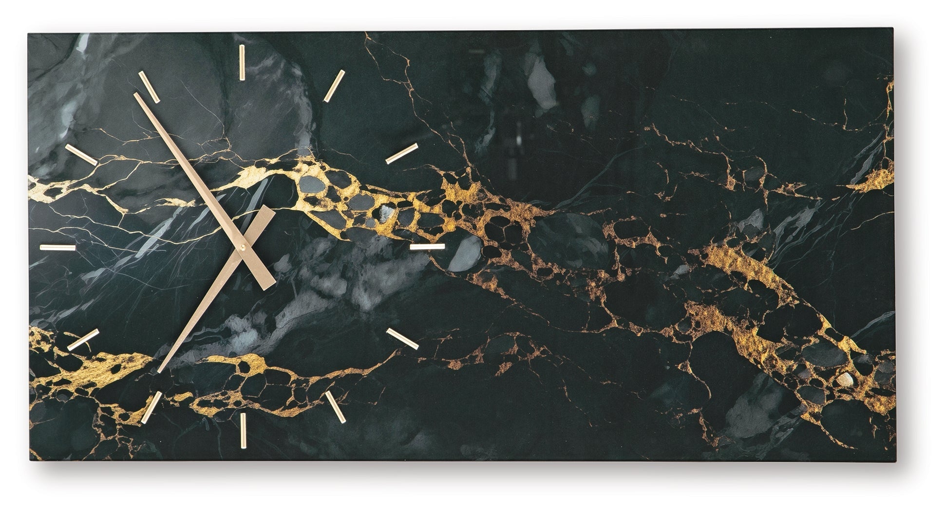 Teague Black/Gold Wall Clock- Viva Furn
