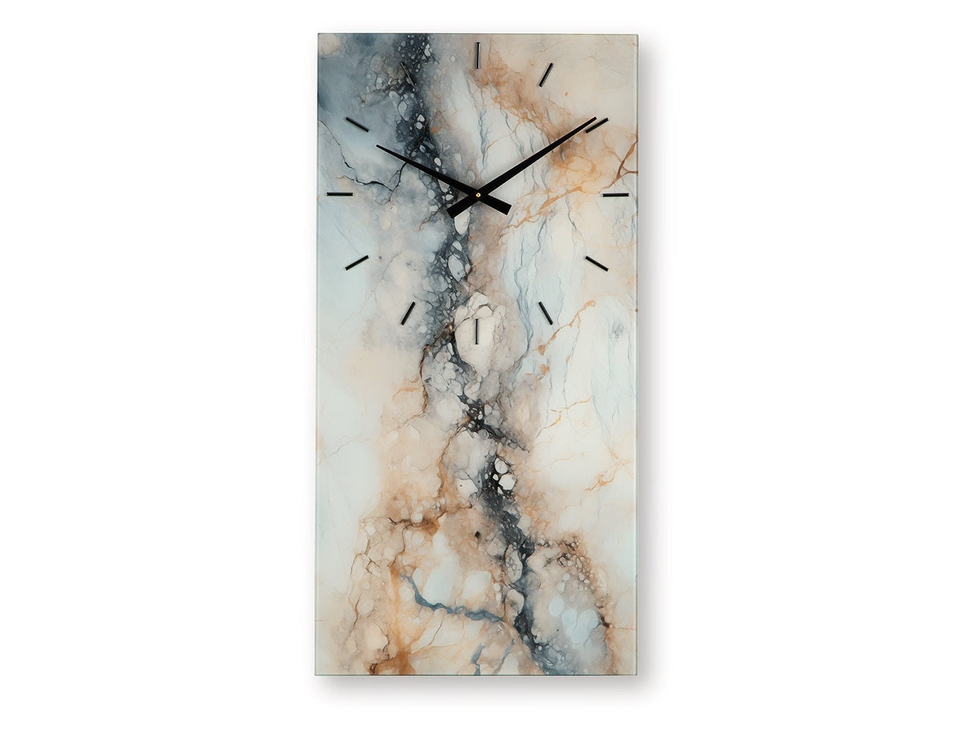 Teague Brown/Gray/Ivory Wall Clock- Viva Furn