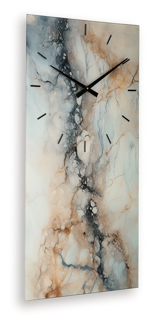 Teague Brown/Gray/Ivory Wall Clock- Viva Furn