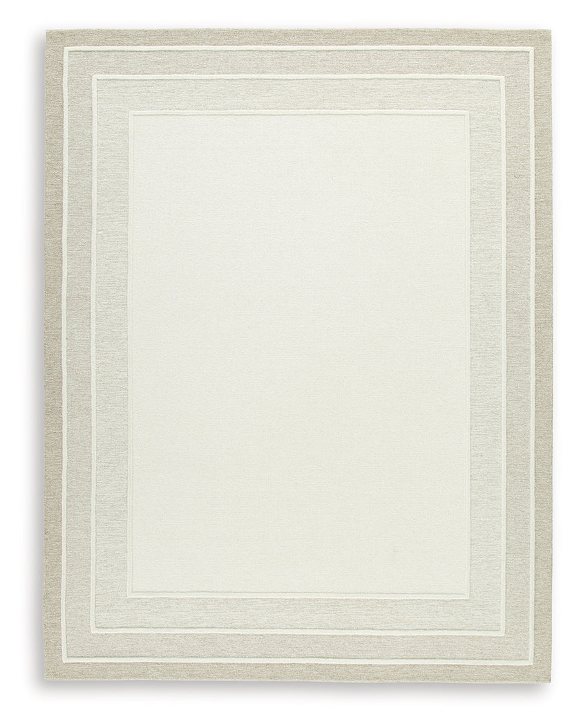Teelgan Ivory/Tan Large Rug- Viva Furn