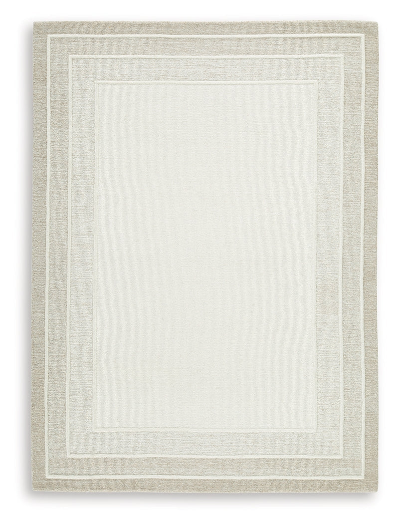 Teelgan Ivory/Tan Medium Rug- Viva Furn