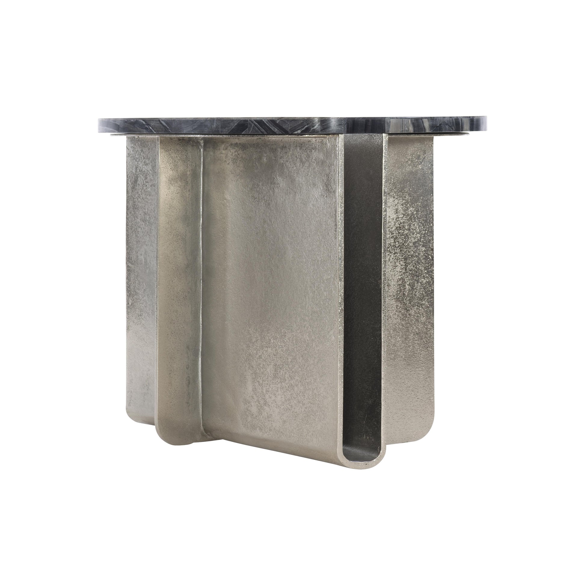 Tegan Black Forest/Shiny Nickel Side Table - Ornate Home