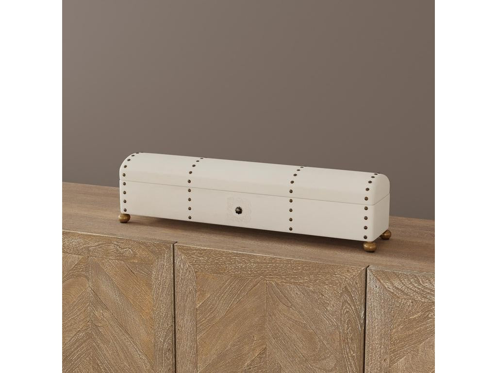 Telescope Ivory Leather Box - Ornate Home