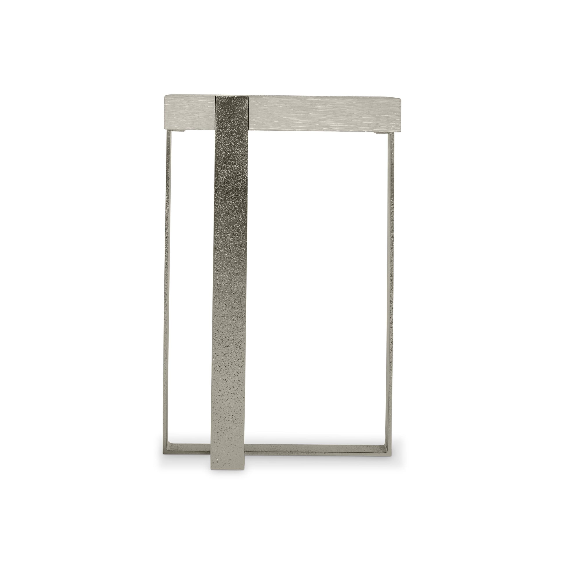 Tempo Satin Nickel/Larza Accent Table - Ornate Home