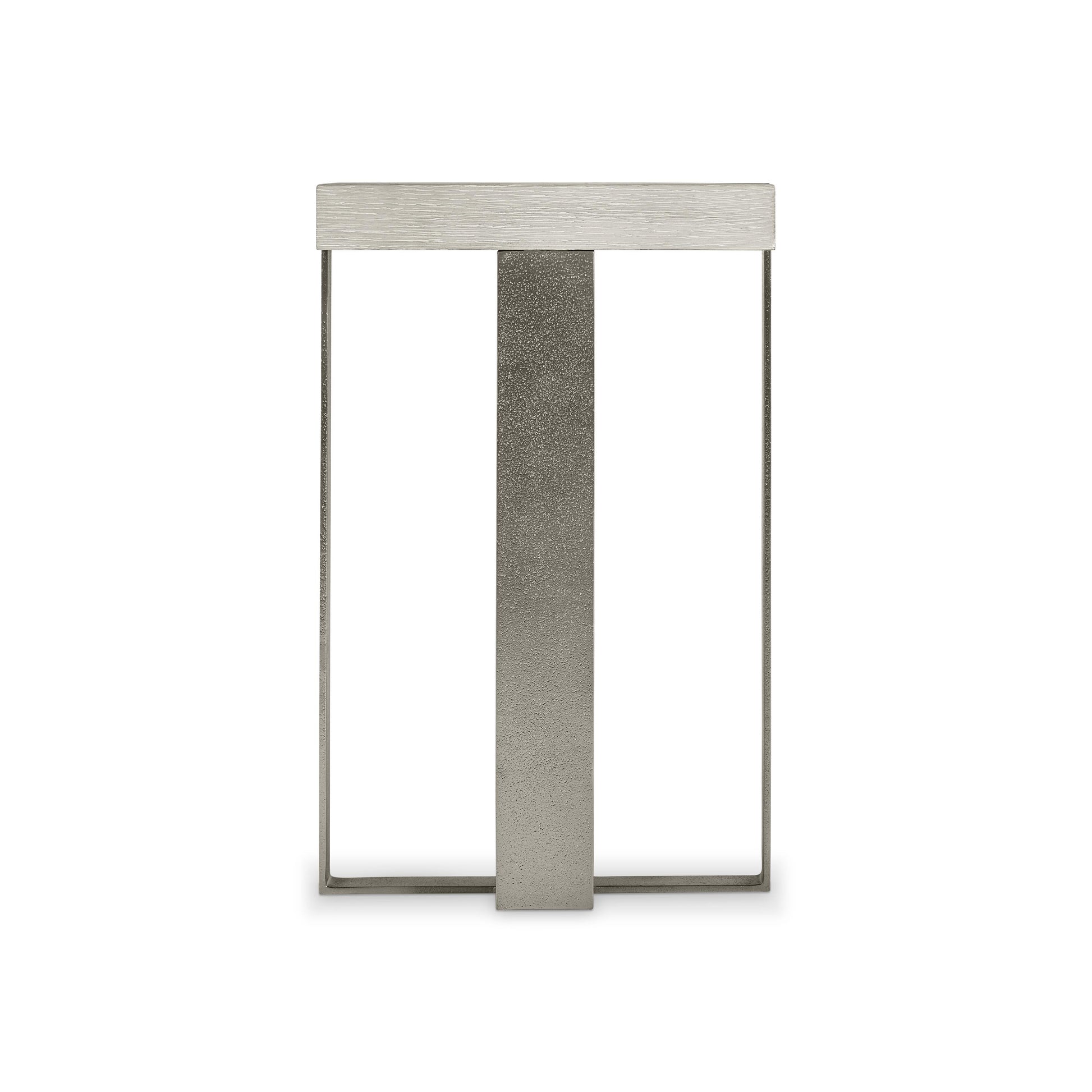 Tempo Satin Nickel/Larza Accent Table - Ornate Home