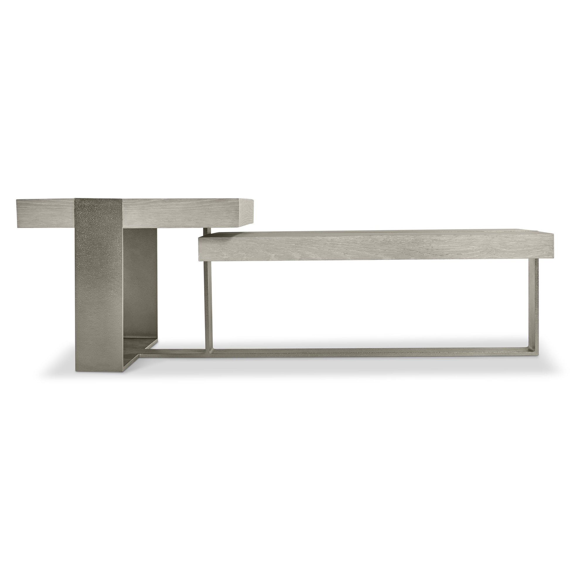 Tempo Satin Nickel/Larza Cocktail Table - Ornate Home
