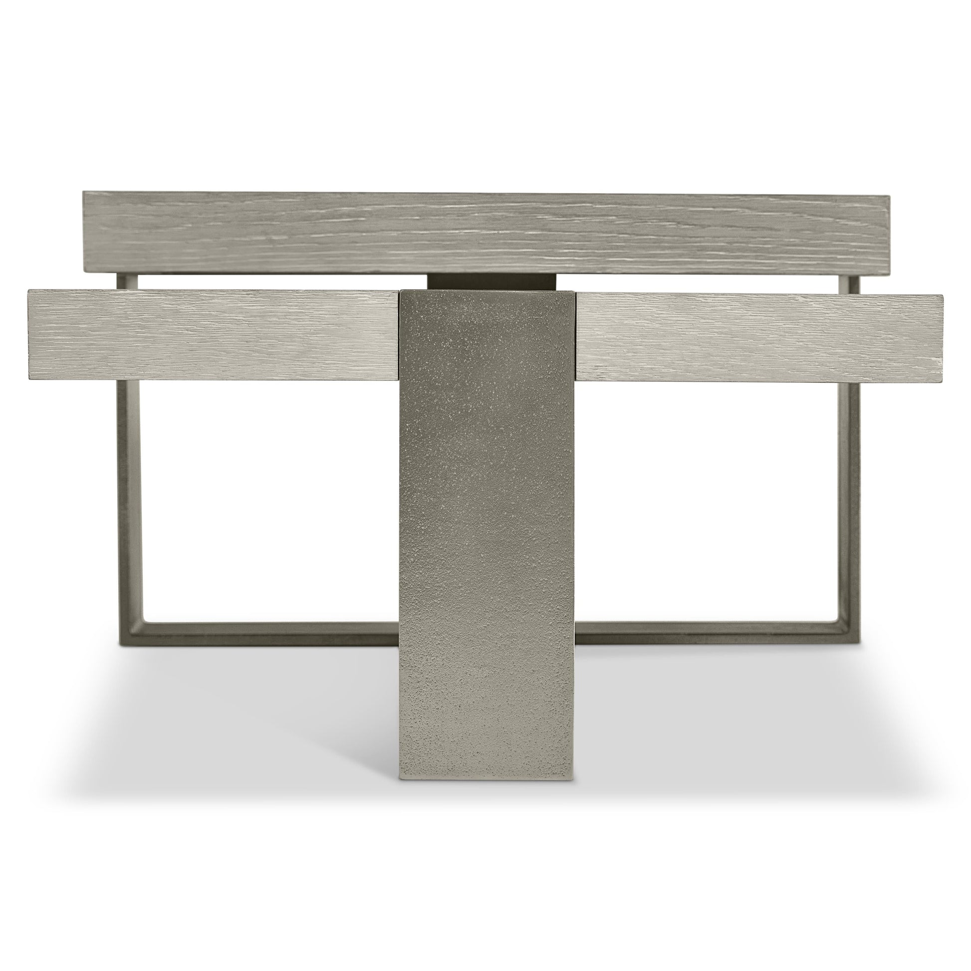 Tempo Satin Nickel/Larza Cocktail Table - Ornate Home