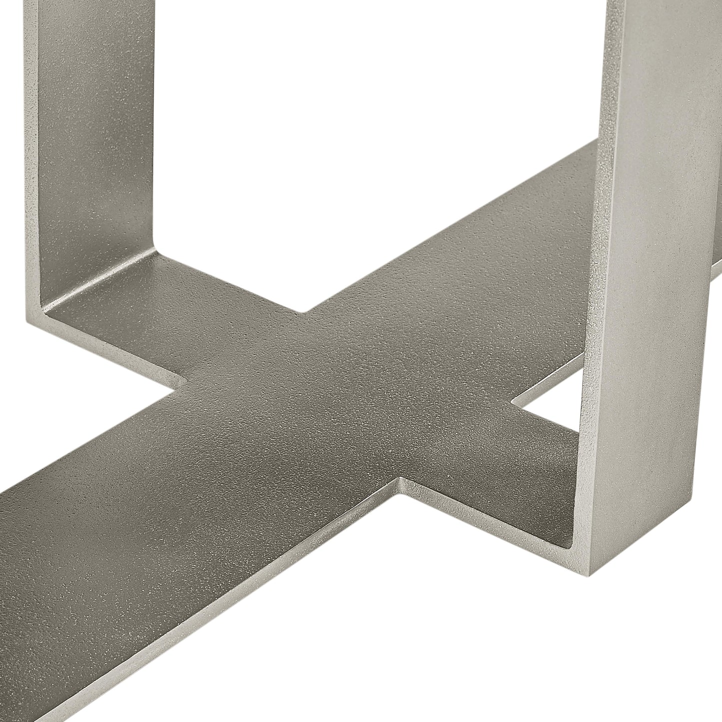 Tempo Satin Nickel/Larza Console Table - Ornate Home