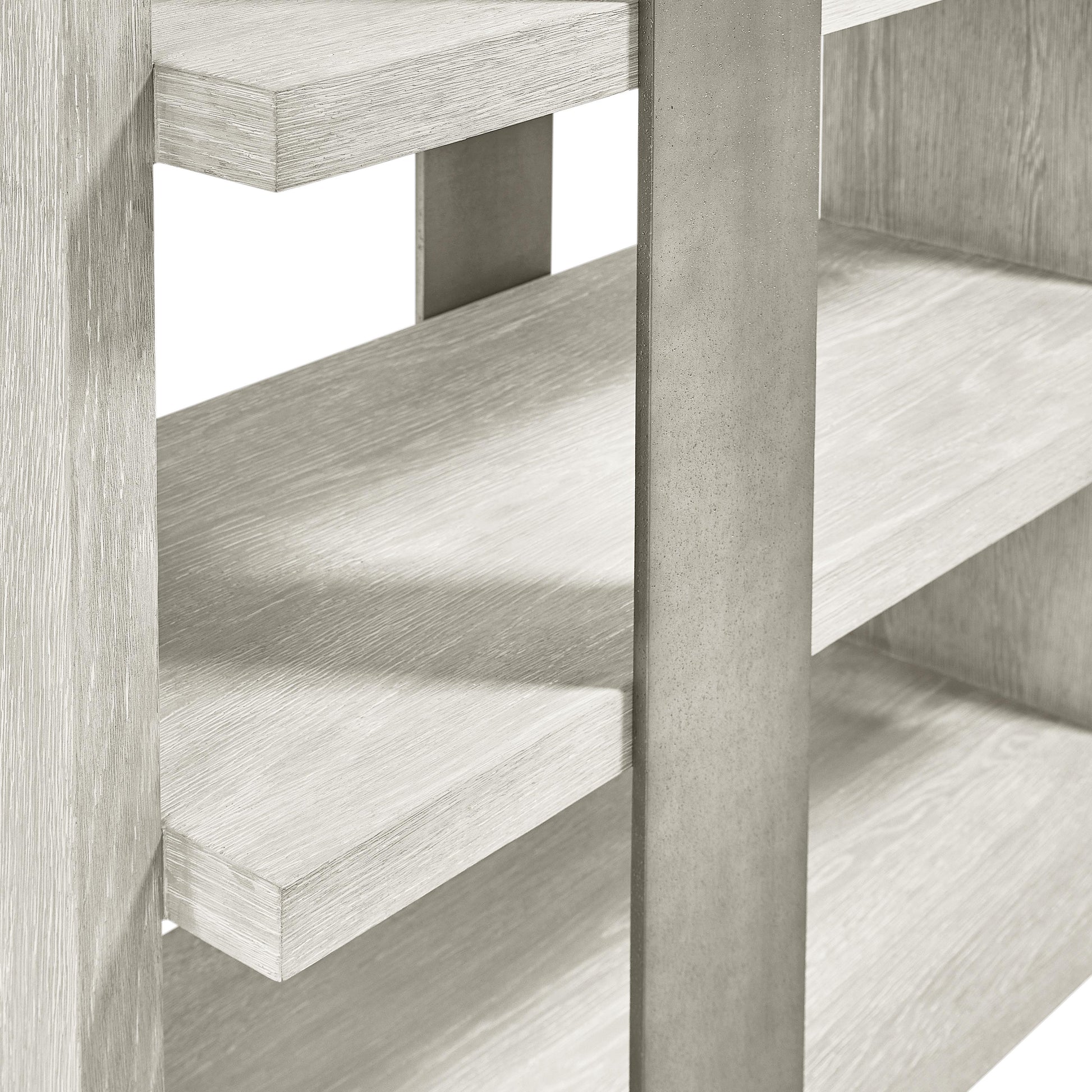 Tempo Satin Nickel/Larza Etagere - Ornate Home