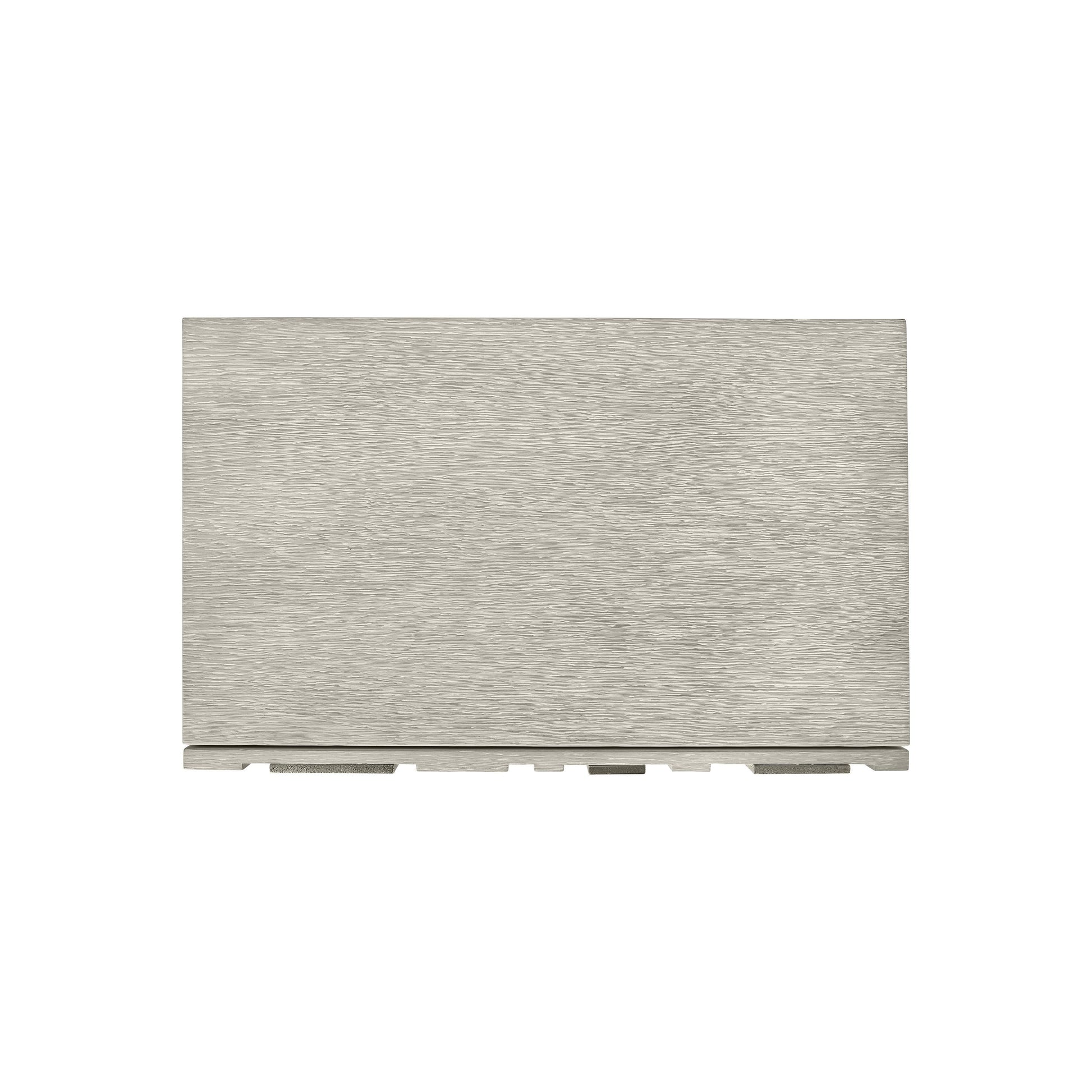 Tempo Satin Nickel/Larza Nightstand (32" W) - Ornate Home