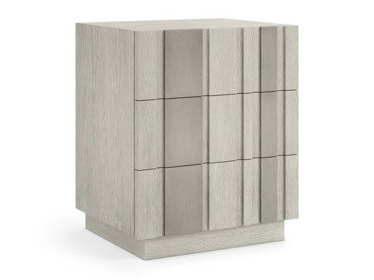 Tempo Satin Nickel/Larza Nightstand - Ornate Home