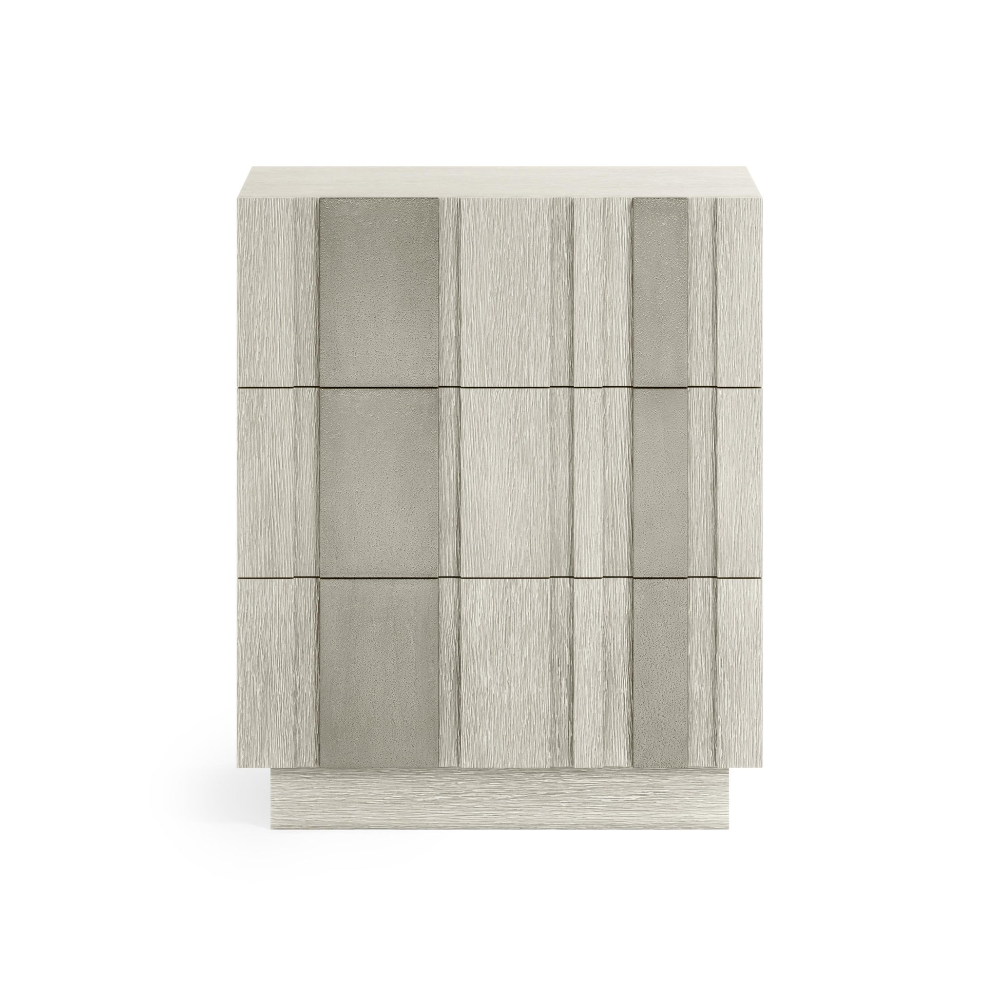 Tempo Satin Nickel/Larza Nightstand - Ornate Home
