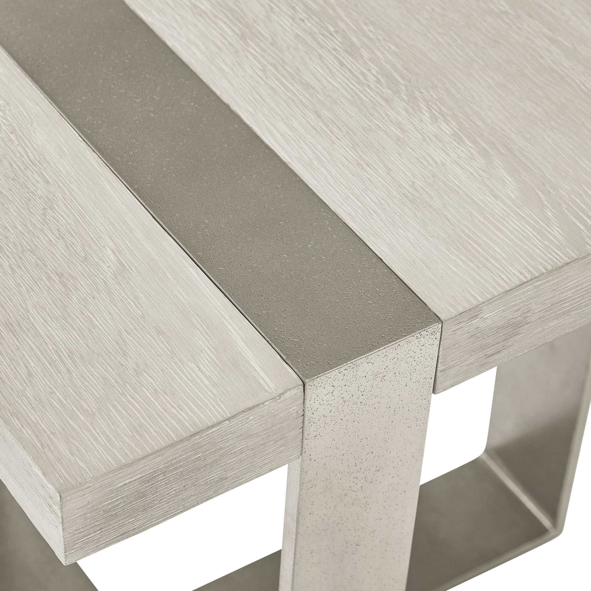 Tempo Satin Nickel/Larza Side Table - Ornate Home