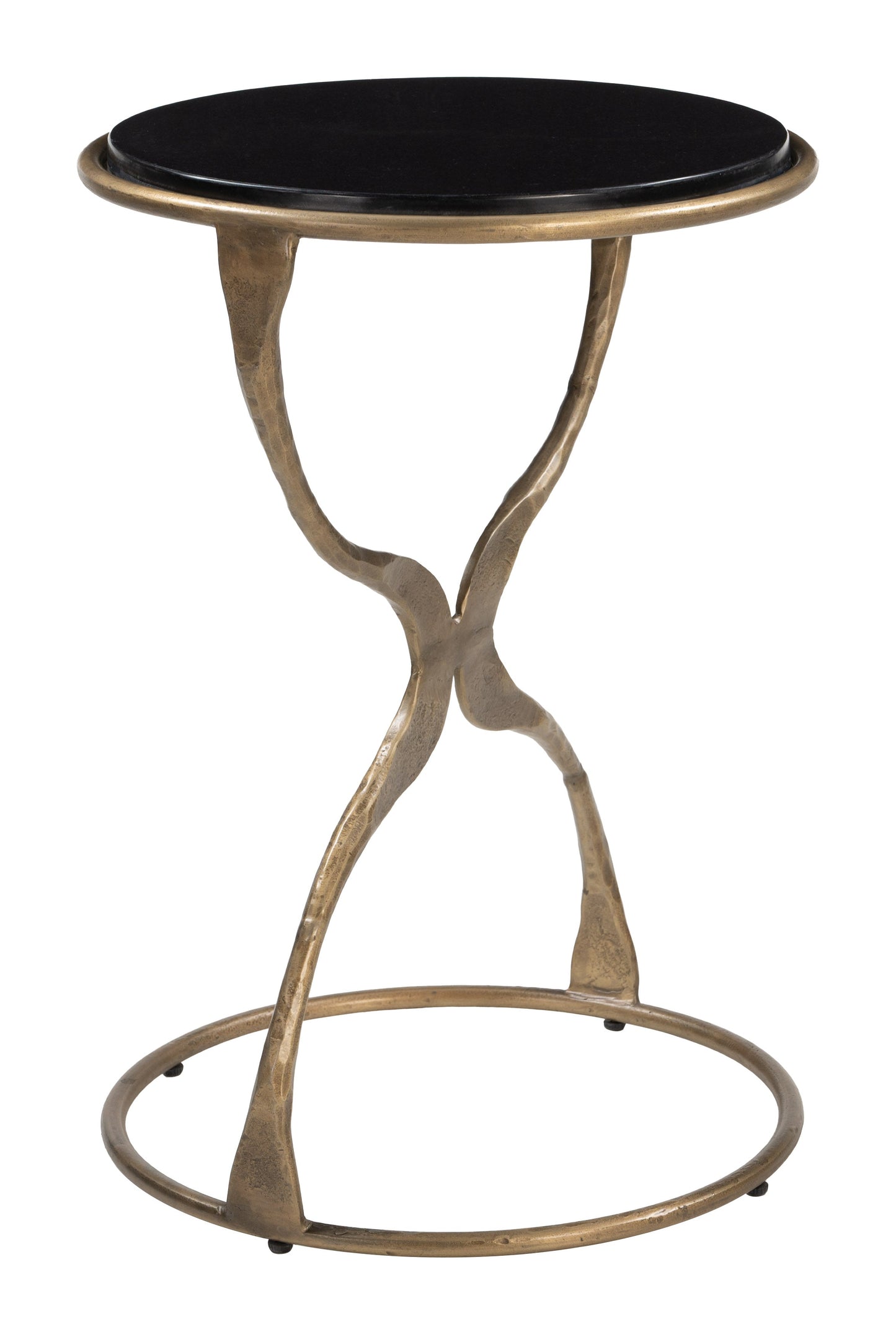 Tempus Black & Brass Accent Table - Ornate Home
