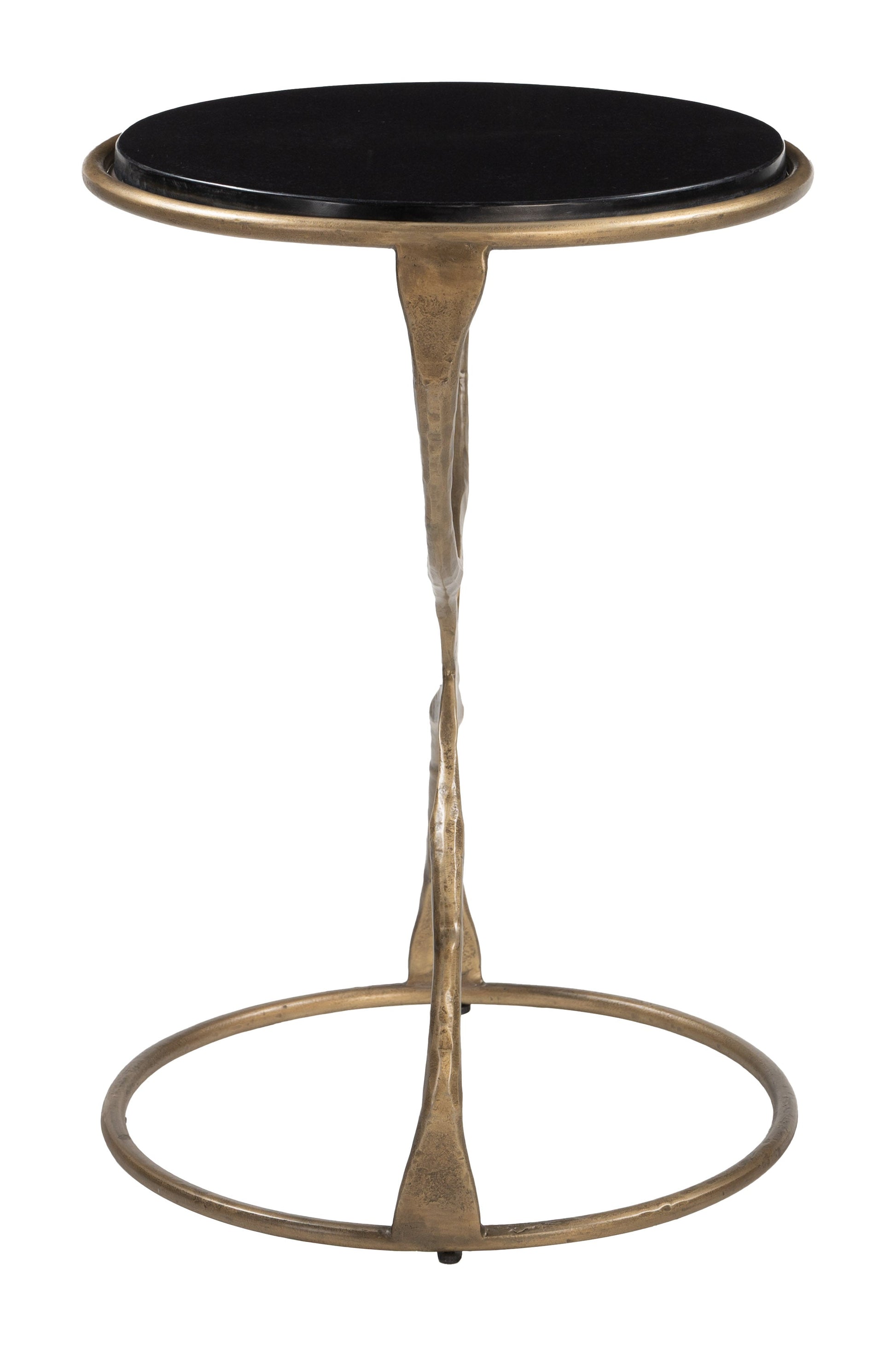 Tempus Black & Brass Accent Table - Ornate Home