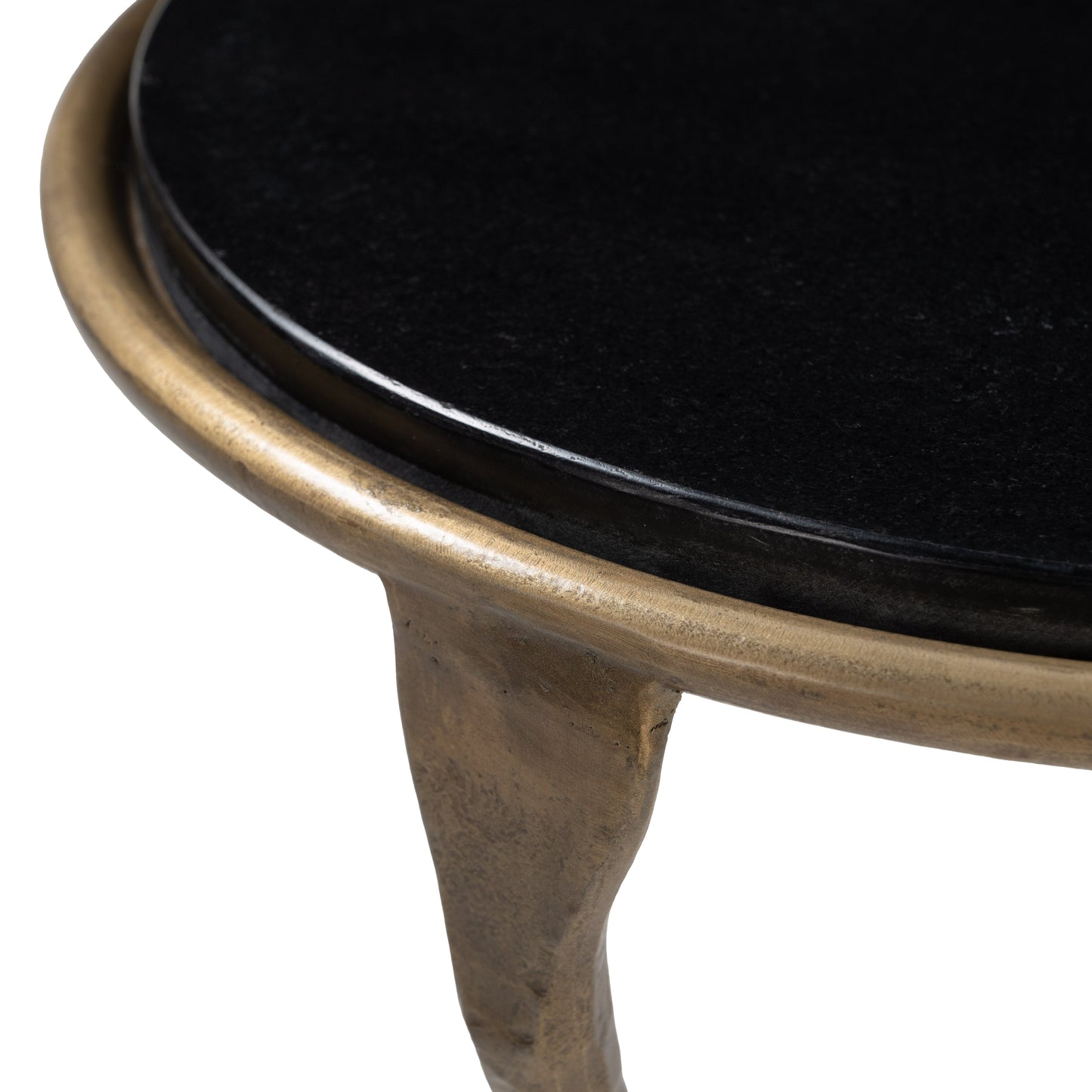 Tempus Black & Brass Accent Table - Ornate Home