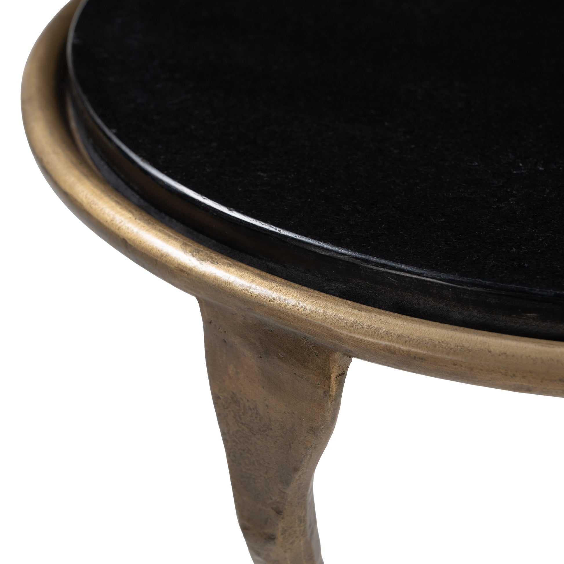 Tempus Black & Brass Accent Table - Ornate Home