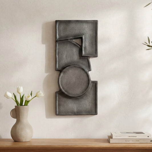 Teo Charcoal Wall Sculpture - Ornate Home