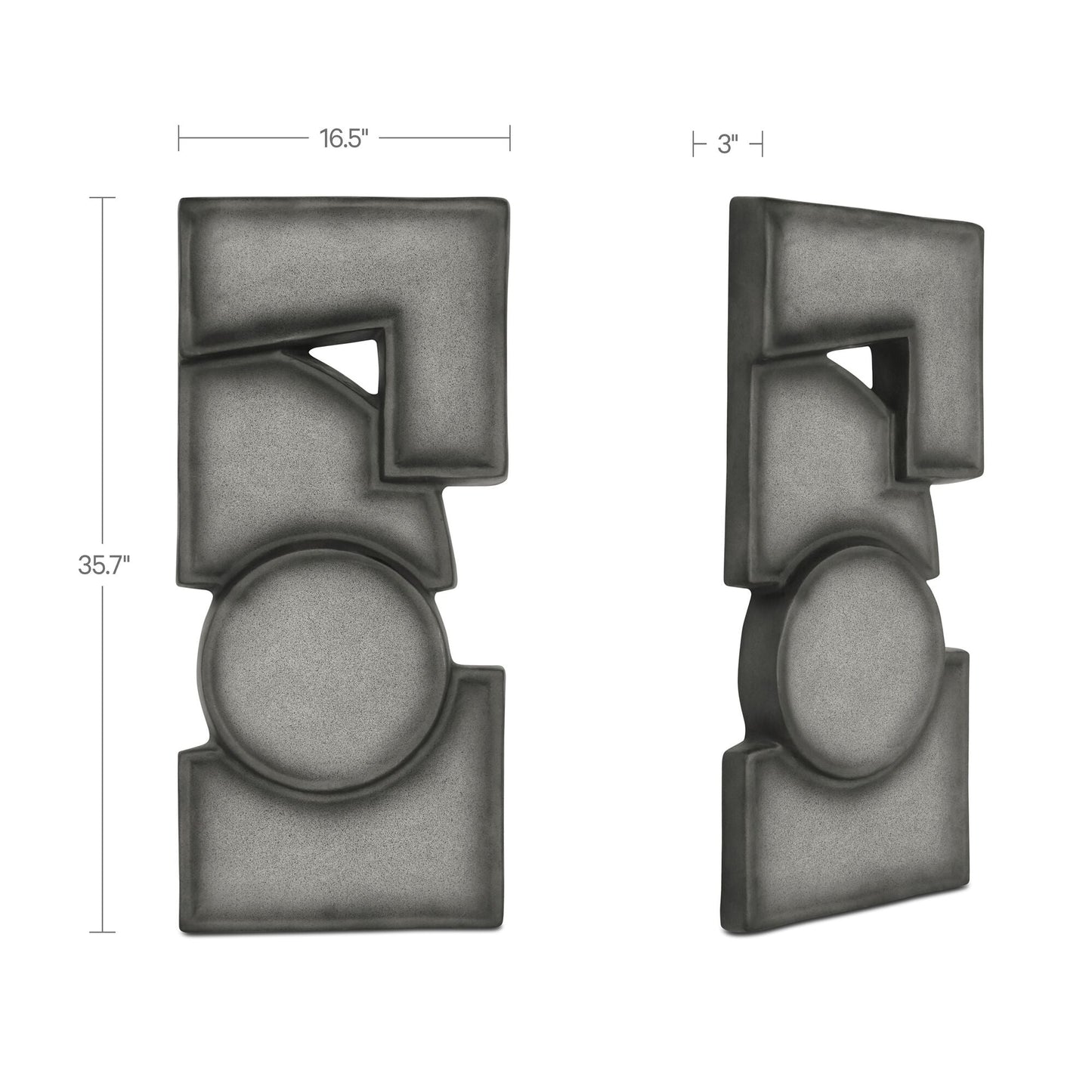 Teo Charcoal Wall Sculpture - Ornate Home