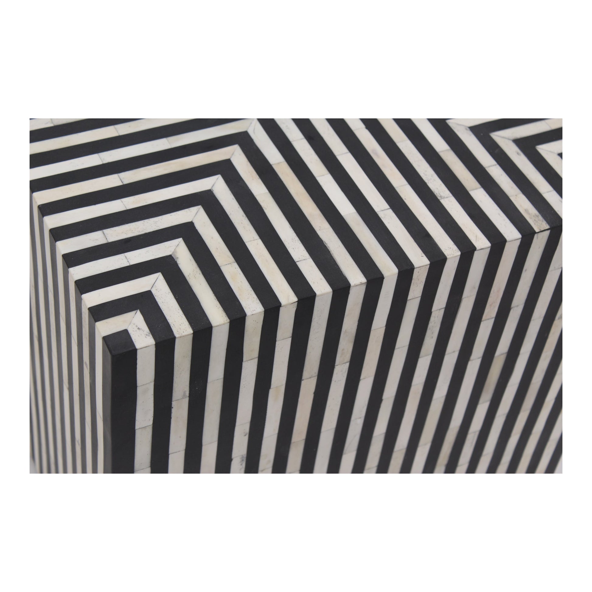 Terning Black/White Side Table - Ornate Home