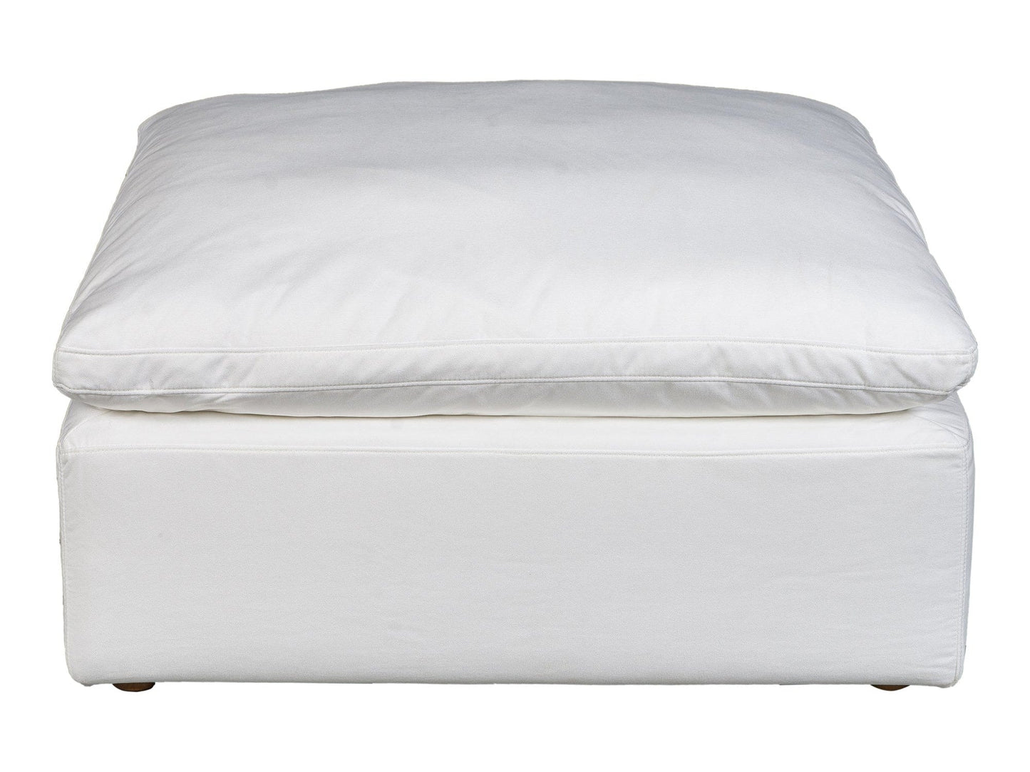 Terra Cream White Condo Ottoman - Ornate Home