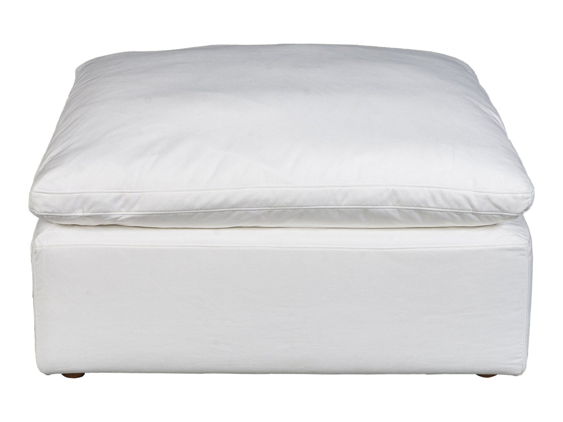 Terra Cream White Condo Ottoman - Ornate Home
